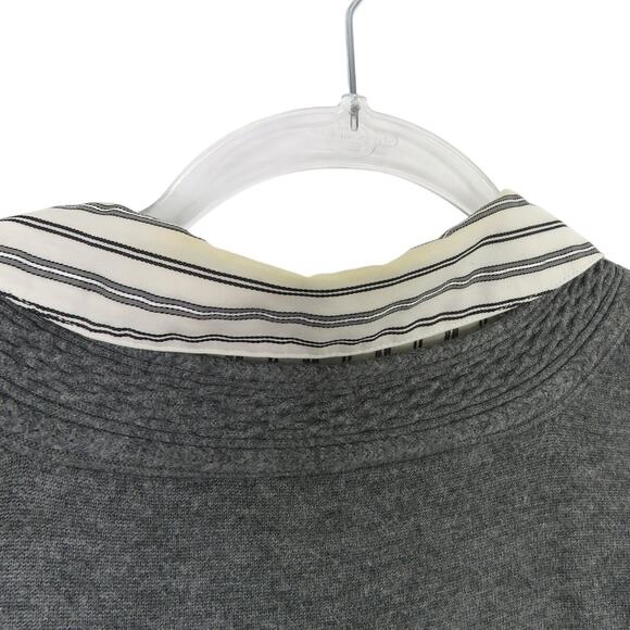 East 5th Y2k Vintage Gray Layered Collared Preppy Sweater Medium - Picture 6 of 8